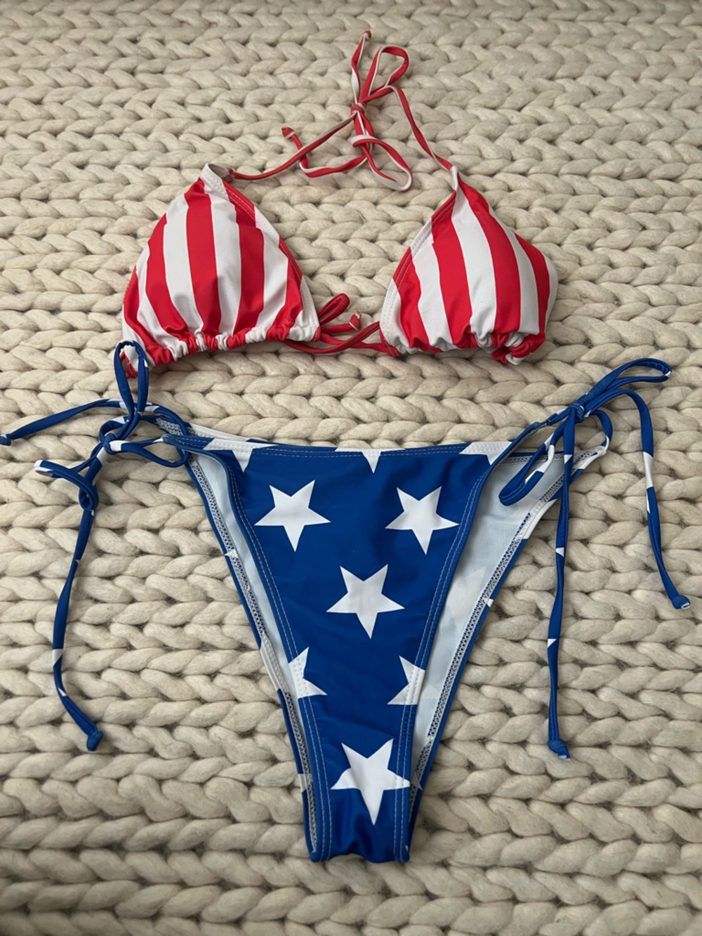 Stars & Stripes Blue and Red Bikini Set